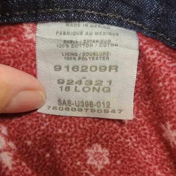 Cabela's Womens Lined Blue Jeans 18 Long - Picture 7 of 7